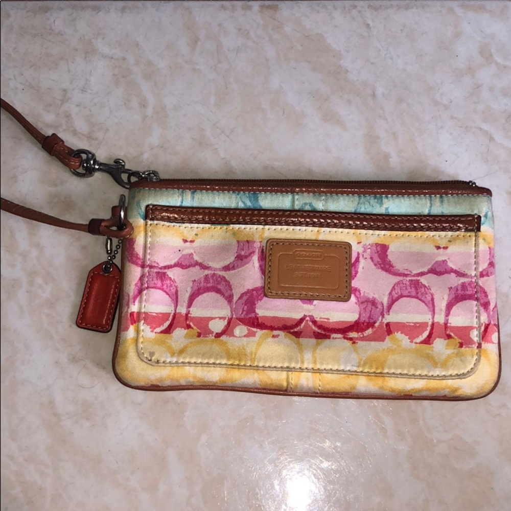 Vintage Multicolor Coach Wristlet
